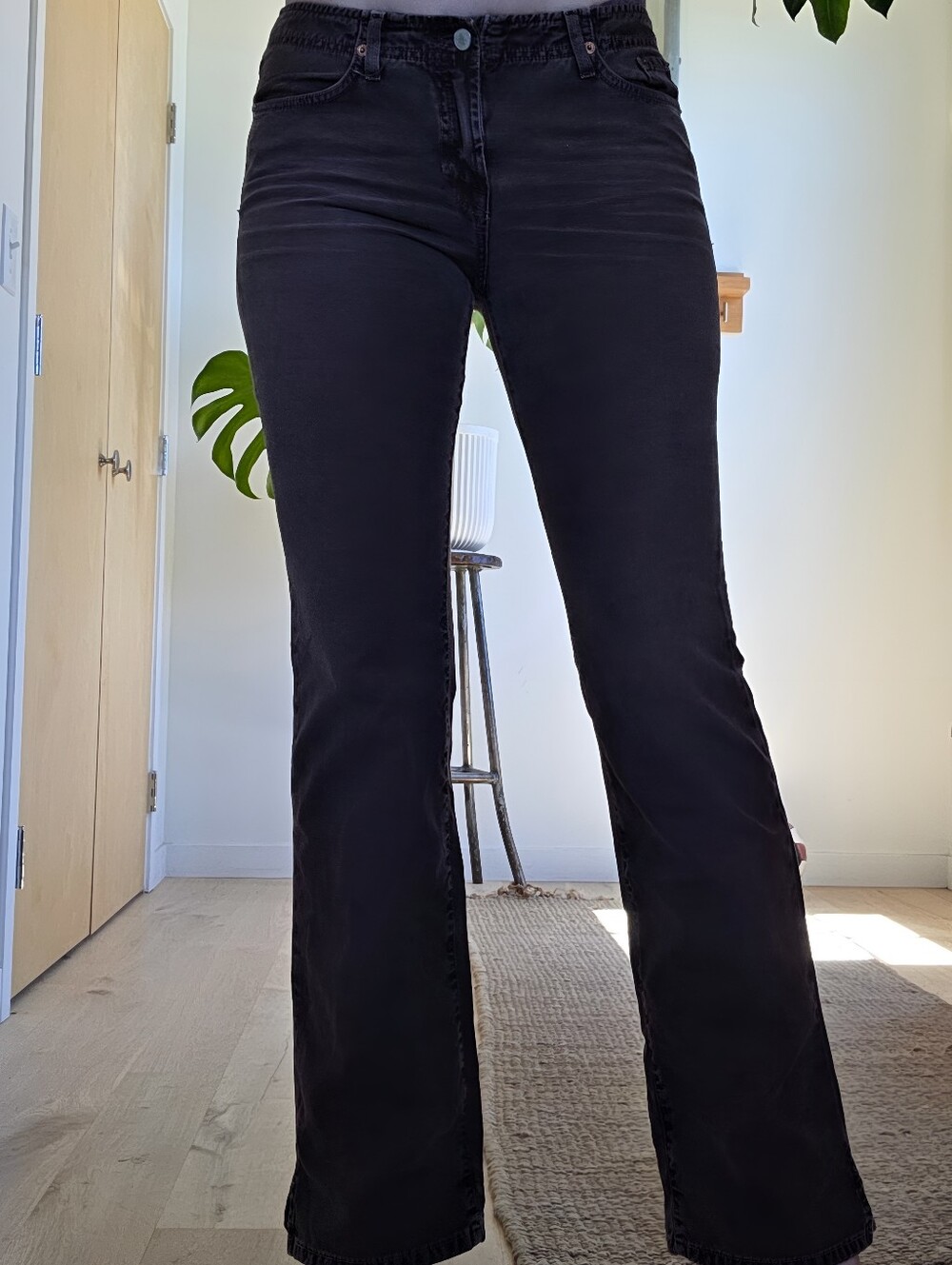 Vintage Y2k Super Low Rise Lucky Flare Bootcut Brown Jeans 100% Cotton